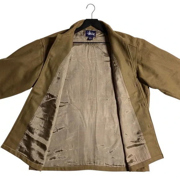 Vintage 90's Men's Stussy CPO Wool Shirt Jacket
